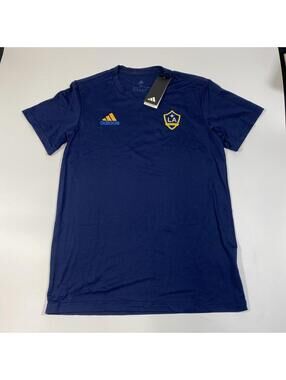 Adidas LA Galaxy Women's Size Small Navy Blue Pregame Soccer T-Shirt NWT